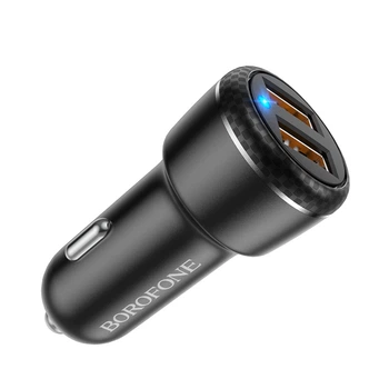 Автомобильное зарядное устройство Borofone BZ17 2USB QC3.0 чёрный