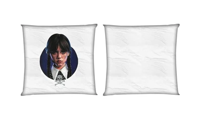Подушка Wednesday Addams 9 (1) квадратная двухсторонняя стандарт 35 х 35 см - MyTee