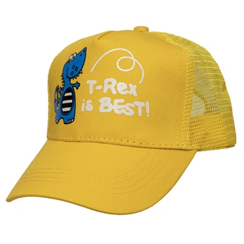 Кепка детская T-Rex is Best, желтый, 48-54 см, 3-8 лет, хлопок (518905)