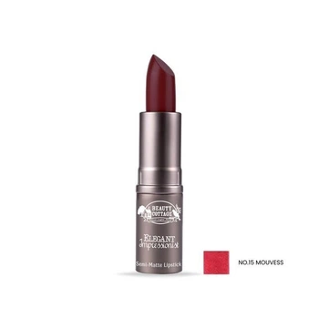 Полуматовая помада №15 красная beauty cottage Semi Matte Lipstick 3,5 г
