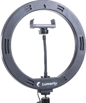 Кольцевая USB лампа LUMERTY Mini (25см - 20w) / светодиодное LED кольцо на штативе 160см. с креплением для телефона - для видеосвязи, селфи фото, стримов (20W - 160)