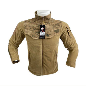 Куртка кофта флисовая тактическая Койот Wolftrap Турция Размер: M (48)