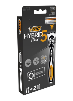 Станок для гоління чоловічий BIC Flex 5 Hibrid з 2 змінними картриджами (3086123644922)