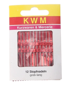 Набор иголок цыганских для шитья 12 шт KWM металик K02-110025