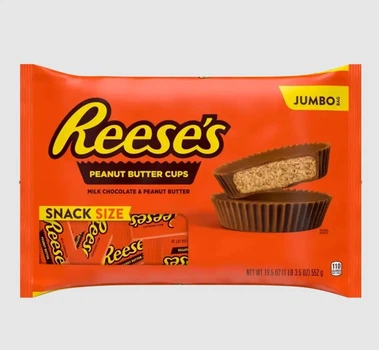 Цукерки Reese's Milk Chocolate Peanut Butter Cups Snack Size 552g