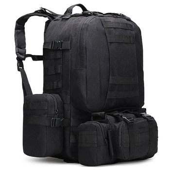Тактичний військовий рюкзак 50 літрів Чорний