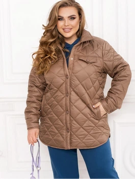 Стильна коротка куртка ST-Style 22429 62-64 Капучино