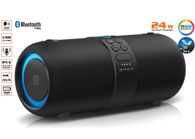 Портативна колонка бумбокс REAL-EL X735 Black