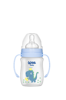 Пляшечка для годування Wee Baby Classic Plus соска № 1 150 мл з широкою шийкою та ручками 137-1