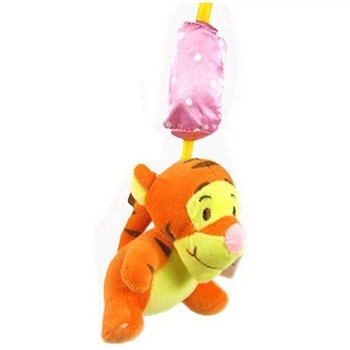 Погремушка подвесная Тигра UKC Baby Play игрушка со звуковым колькольчиком 34х9 см Разноцветная (Disney-02)