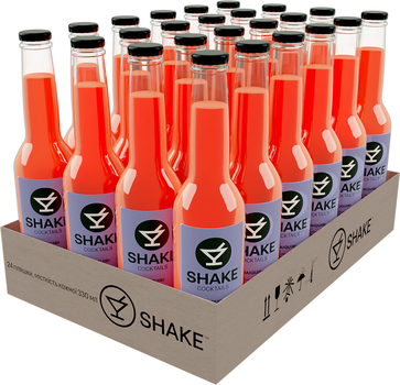 Упаковка слабоалкогольного напою SHAKE Daiquiri 7% 0.33 л х 24 пляшки (4820097890102)