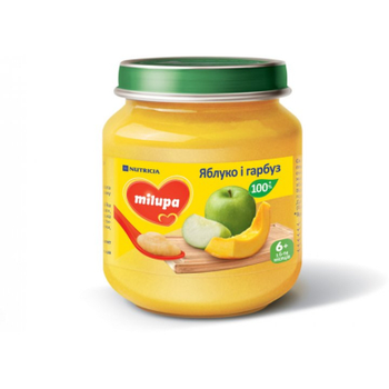 Дитяче пюре Milupa Яблуко-гарбуз з 6 місяців 125 г (5900852051388)