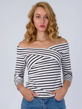 Блуза в полосу Vero Moda 317330502 L (82937L) Белый