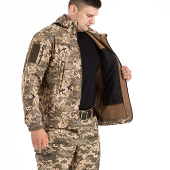 Куртка тактична демісезонна SoftShell Піксель 48 хакі