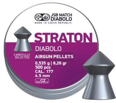 Пули пневм JSB Diabolo Straton 4,5 мм 0,535 гр. (500 шт/уп)