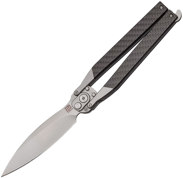 Карманный нож Artisan Cutlery Kinetic Balisong, D2, CF Black