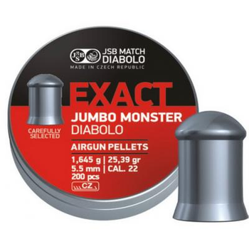 Кулі пневм JSB Exact Jumbo Monster 5,52 мм 1.645 гр. (200 шт/уп)