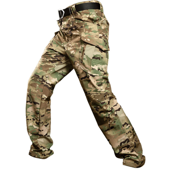 Тактические штаны S.archon X9JRK Camouflage CP 3XL мужские Soft shell утепленные (OPT-13771)