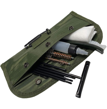Набор для чистки оружия Lesko GK13 12 предметов в чехле (OPT-7751)