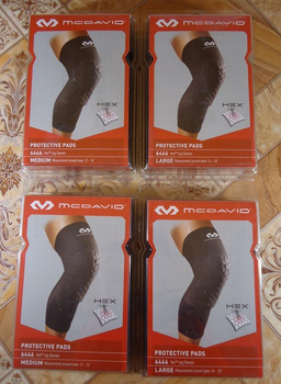 Компрессионный Наколенник с Защитой(пара) McDavid Extended Compression Leg Sleeve with Hexpad(6446(Black)) L Черный