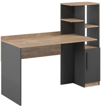 Письменный стол Mesa Дзен 1460х600х1225 мм правый Графит/Дуб Канзас (MC-240)