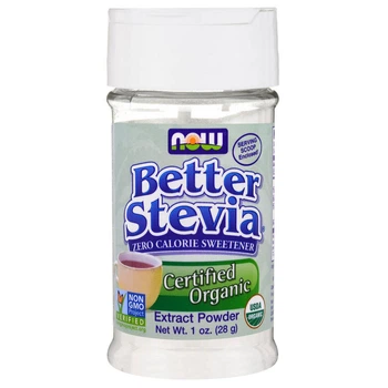 Стевія (екстракт), Better Stevia, Now Foods, органік, 28 р (NOW-06960)