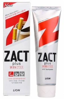 Отбеливающая зубная паста для курящих Lion Zact Plus Toothpaste 100 г (8806325603849)