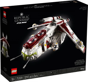 Конструктор LEGO 75309 Star Wars Республіканський Бойовий Корабель Republic Gunship