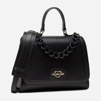 Сумка кросс-боді жіноча Love Moschino Borsa Snake Pu Nero JC4270PP0CKL Black (8051578567787)