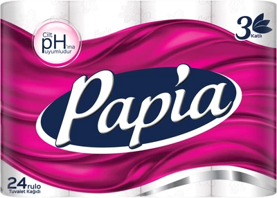 Туалетний папір Papia 3 шари 24 рулони (8690536010059)