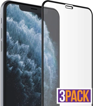 Защитный экран FlexGear для iPhone 11 Pro Max/iPhone Xs MAX [Полное покрытие] закаленное стекло, прозрачный (3 шт. в упаковке) (500230210-X001VU3PKL)