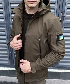 Куртка с капюшоном Pobedov S Хаки К-797