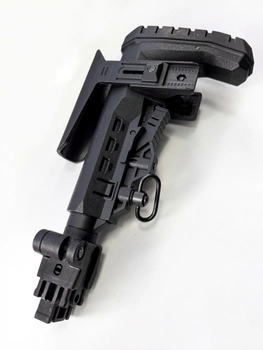 Приклад АК 74 АК 47 складаний телескопічний + антабка та пістолетна ручка чорний