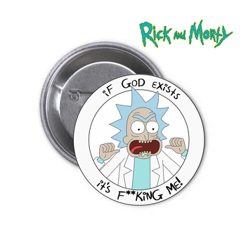Значок Rick and Morty Рик и Морти #02