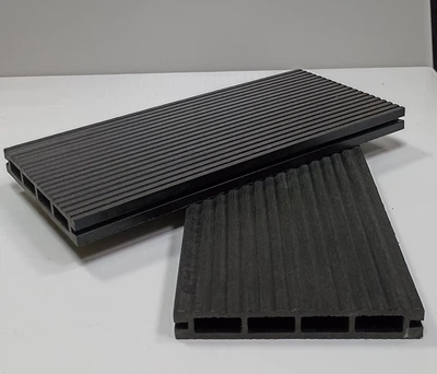 Террасная доска из ДПК Polymer&Wood Лайт антрацит 138х19х2200 мм