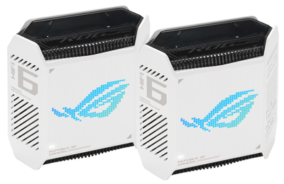 Маршрутизатор Asus ROG Rapture GT6 2PK White Игровая MESH система WiFi6 / AX10000 / 2.5 Гбит/с / USB 3G/4G