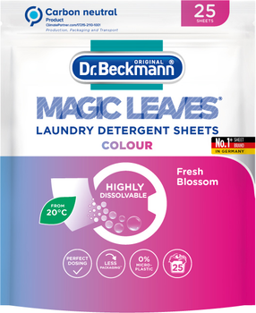 Салфетки для стирки цветных тканей Dr. Beckmann Magic Leaves 25 шт (4008455585215)