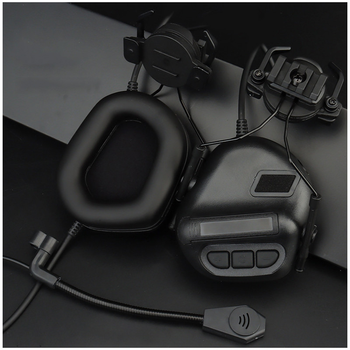 Навушники активні тактичні Active Helmet Headset Black
