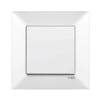 Вимикач 1-клавішний VIKO Meridian білий (90970001-WH)