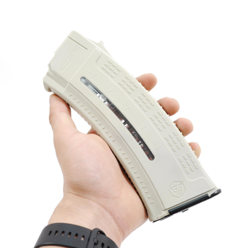 Високоміцний Магазин АК 5.45 коробчатий, Ріжок АК калібр 5.45 з вікном для контролю кількості заряду патронів Білий
