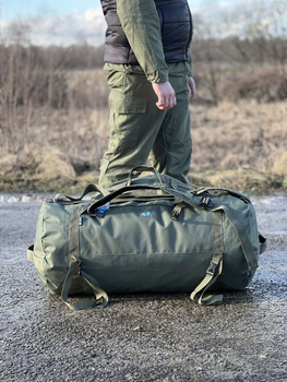 Рюкзак тактичний військовий баул 100 літрів із вологовідштовхувальної тканини Олива
