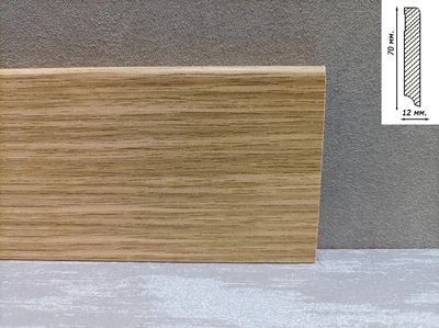 Плинтус Luciano к LVT/SPC 2400x70x12 Светло-коричневый PVC7