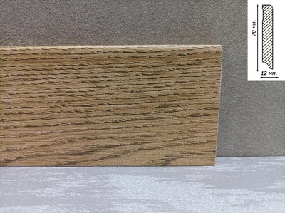 Плинтус Luciano к LVT/SPC 2400x70x12 Светло-коричневый PVC212