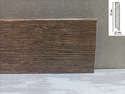 Плинтус Luciano к LVT/SPC 2400x70x12 Коричневый PVC5303