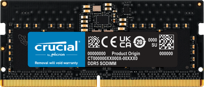 Оперативная память Crucial SODIMM DDR5-4800 16384MB PC5-38400 (CT16G48C40S5)