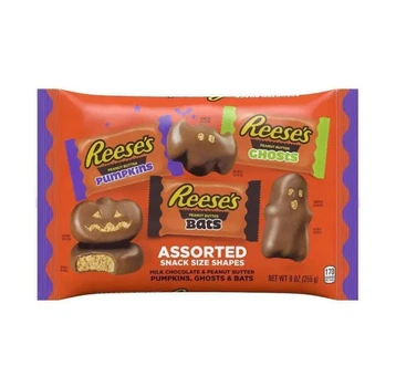 Конфеты Reese's Halloween Assorted Snack Size из молочного шоколада с арахисовым маслом 255г