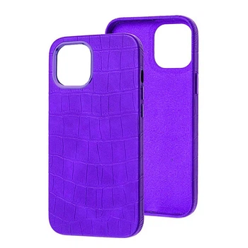 Чохол Leather Croc Case для Apple Iphone 14 Pro Max (6.1") Purple 62117