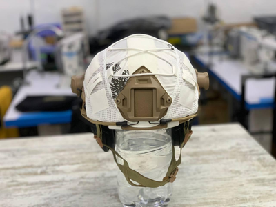 Кавер на каску ФАСТ размер M/L шлем маскировочный чехол военный на каску Fast армейский цвет белый
