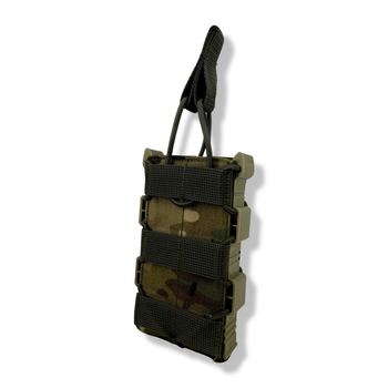Подсумок под магазин АК с пластиковым бортом Олива (АК-02-О) Tactical Belt Мультикам
