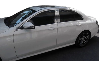 Mercedes E-Class W213 (2016 та пізніше) - Накладки на стійки з нержавіючої сталі